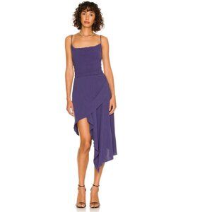 Elliatt Blue Linen Blend Dominica Dress Large